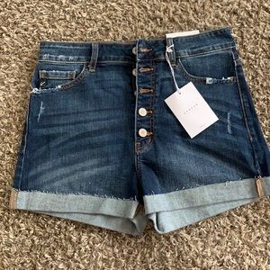 New with tags KanCan denim button fly shorts